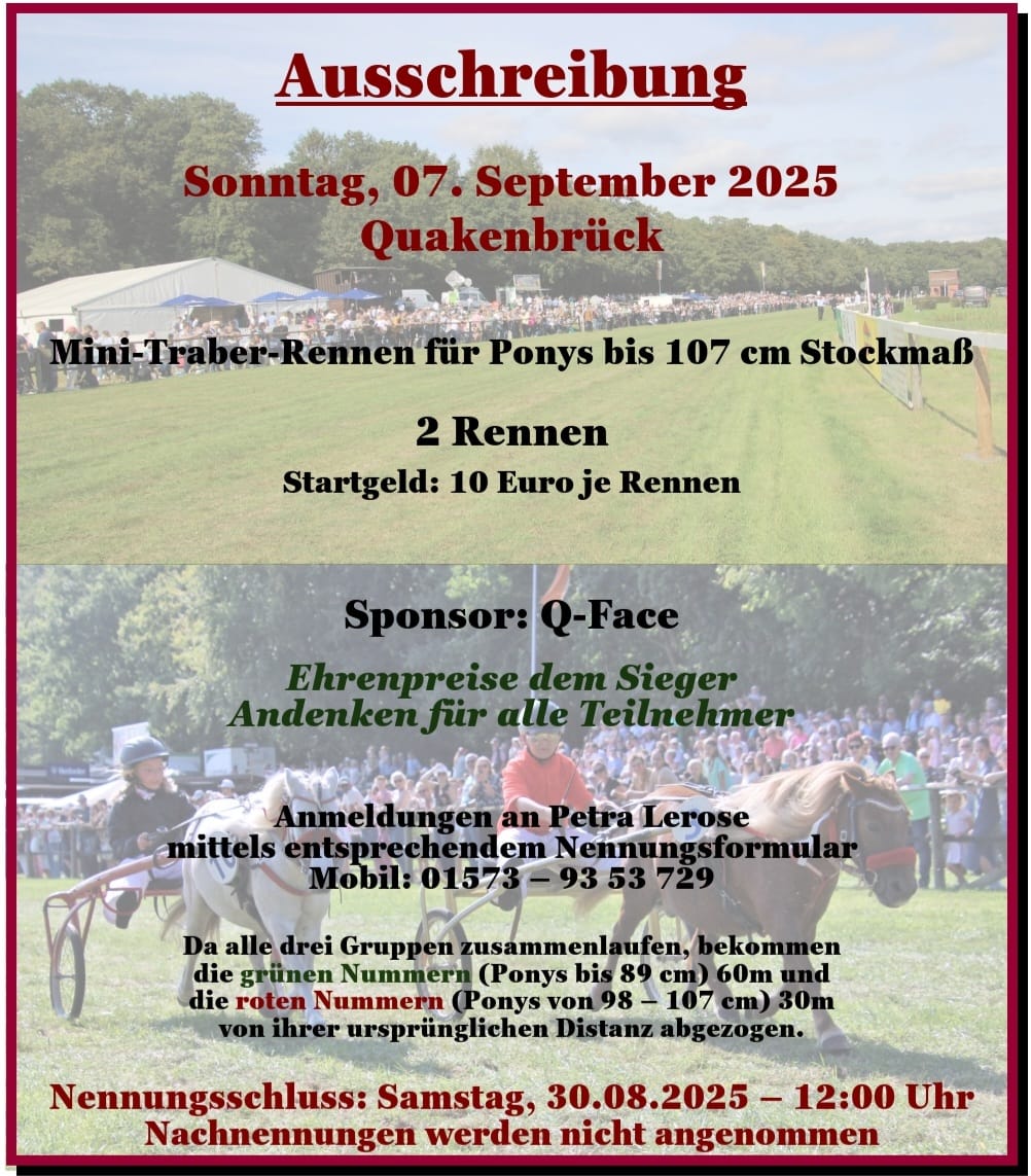 2025 09 07 Auschreibung Quakenbrueck