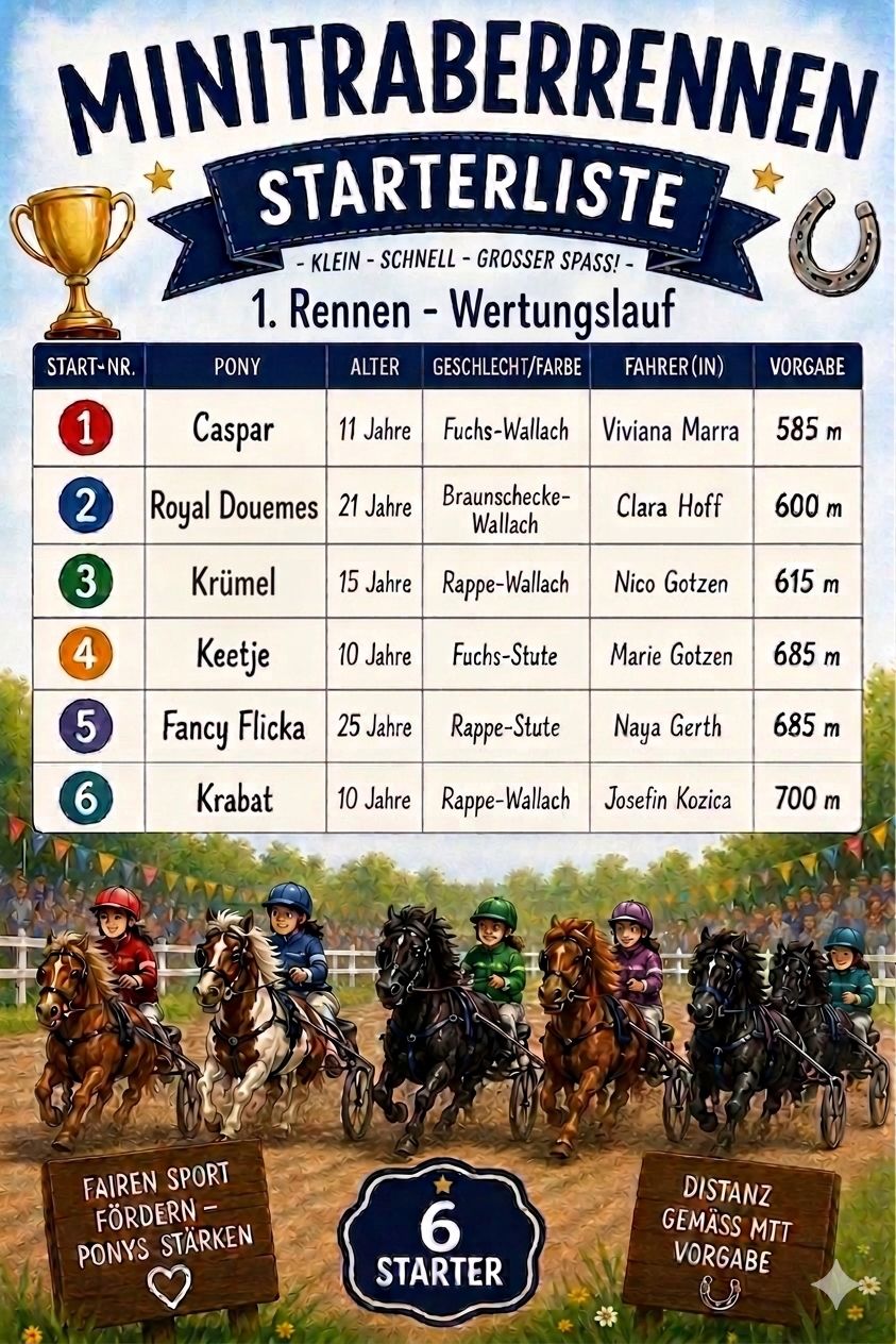 2026 06 13 Moenchengladbach Starterliste 1 Rennen